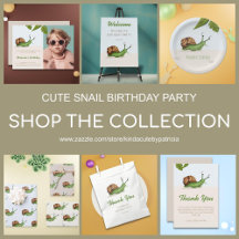 CUTE SNAIL BIRTHDAY PARTY