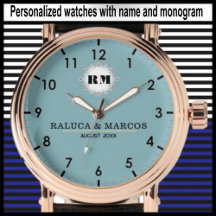 Personalized watches with name and monogram
