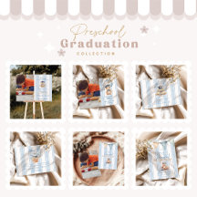 Blue Preschool Teddy Bear Graduation