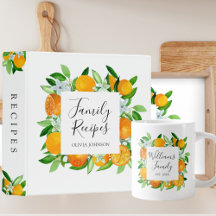 Orange Fruits and Flowers Summer Floral botanical