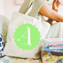 Lime Green Initial Bridesmaid Gifts