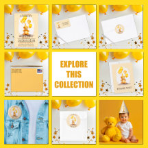 Bear-y First Birthday Yellow Bear Collection
