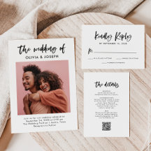 Chic Casual Script and Photo | Wedding