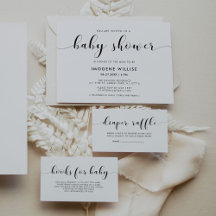 Elegant chic Baby shower stationery