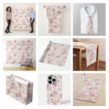 Pastel pink vintage roses pattern