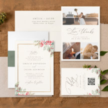 Watercolor Winter Greenery Wedding