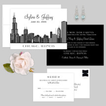 Chicago Skyline Vintage Art Deco Wedding