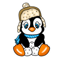 Baby Penguin in Winter Cap