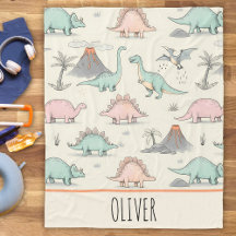 Cute Sketchy Dinosaurs on Jurassic Land