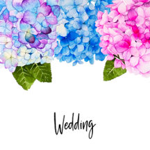 Summer Flowers Watercolor Illustration   Wedding