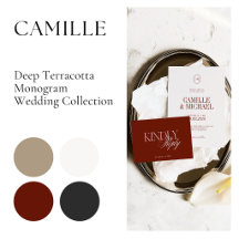 Camille • Deep Terracotta Red Wedding Collection