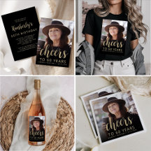 Custom Photo Cheers 60th Birthday Party