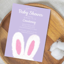Fluffy bunny baby shower collection