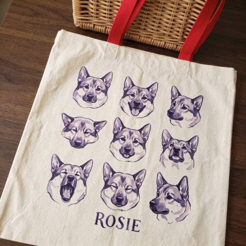 UGC angled tote: the personalized canvas tote bag with DAISY's portrait