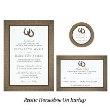 Country Rustic Horseshoe On Burlap Wedding