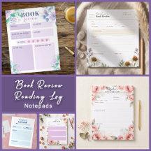 Book Review Reading Log Notepads Collection