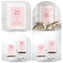 Bow Modern Minimalist Neutral Baby Shower