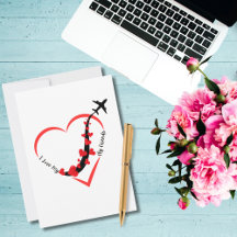 Minimalist Airplane and Heart Design - Bestseller