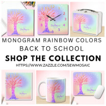 Monogram Rainbow Colors Back To School Collection