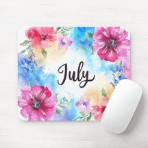 Birth Month Flowers Mouse Pads