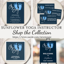 Oh Boy Baby Feet Navy Blue Baby Shower Collection