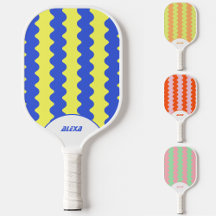 Wavy Stripes Pickleball Paddle