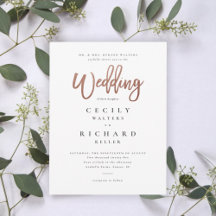 Modern script wedding