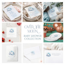 Crescent Moon Over The Moon Baby Shower Collection