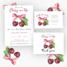 Cherry on top! Girl baby shower