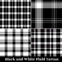 Black and White Plaid Tartan Checkered Decor