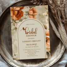 Boho Terracotta Sage Floral Bridal Shower 247T