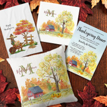 THANKSGIVING INVITATION AND HOME DECOR