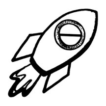 Flying Rocket Sketch Pattern