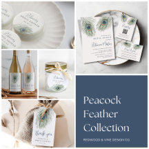 Peacock Feather Bridal Shower Collection