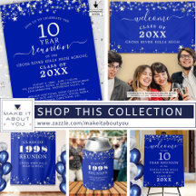 Class Reunion Royal Blue Party Supplies