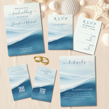  Serene Blue Beach Wedding Collection