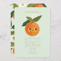 Little Cutie Orange Baby Shower/ Birthday