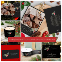 Modern Gold Snowflake Green Red Ornament Bell