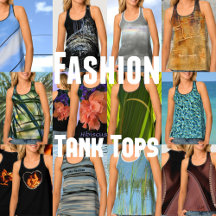 Photographic All Over Print Tank Tops for Her