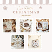 Cozy Blue Rustic Christmas Reindeer