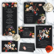 Rembrandt Moody Floral Invitations
