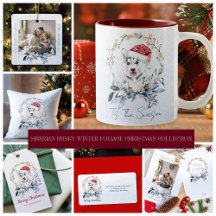 Cute Husky Santa Hat Wreath Collection