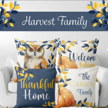 Harvest Family Roots Reversible Fall Pillows