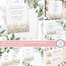 Simple Elegant Pastel Wildflower Wedding