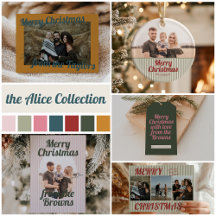 Retro & Striped Photo Christmas Collection