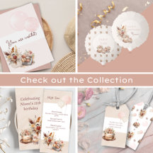 Elegant Bohemian Floral Girl Birthday