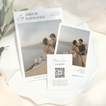 Boho Elegant Calligraphy Ampersand 2 Photo Wedding