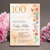 Golden Wildflowers 100th Birthday Suite