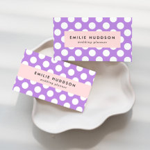 Purple Polka Dots Business Cards Collection