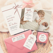 Whimsical Bow Hand Drawn Christmas